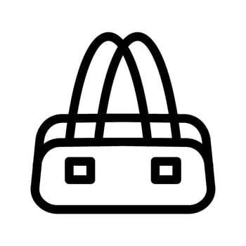 Sport Bag Icon Vector Symbol Design Illustration