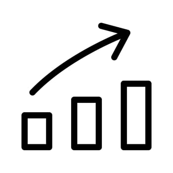Growth Graph Icon Vector Symbol Design Illustration