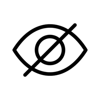Eye Disable Icon Vector Symbol Design Illustration