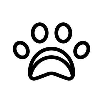 Paw Icon Vector Symbol Design Illustration
