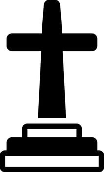 solid icon for catholic vector
