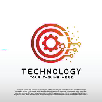 Technology logos, future technology icons, circuits with line styles, vector illustration elements