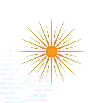 sun logo design on the horizon. summer sign or symbol. Sun icon vector. illustration element. vector