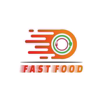 Food logo, fast food concept icon-vector vector