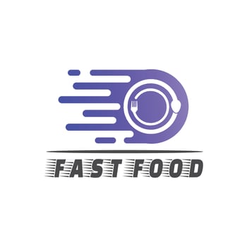 Food logo, fast food concept icon-vector vector