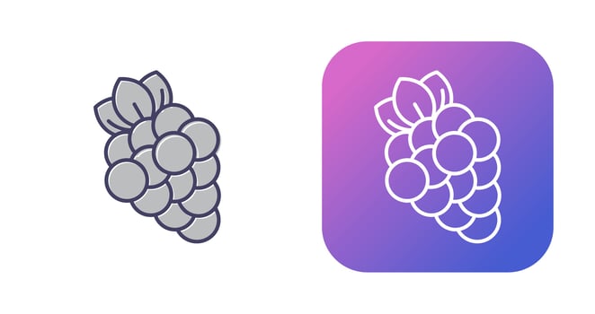 Grapes Vector Icon