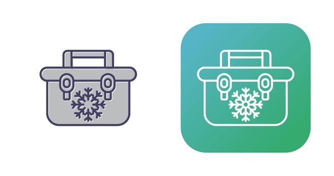 Portable Fridge Vector Icon