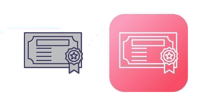 Certificate Vector Icon