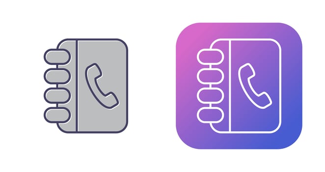 Contact Book Vector Icon