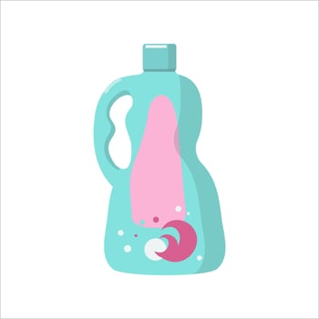 Washing powder packaging. Liquid detergent. Gel. vector