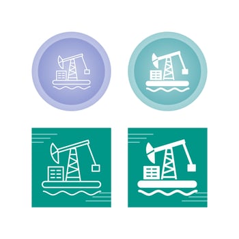Oil Platform Vector Icon