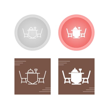 Dinner Table Vector Icon