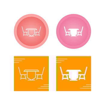 Lunch Table Vector Icon