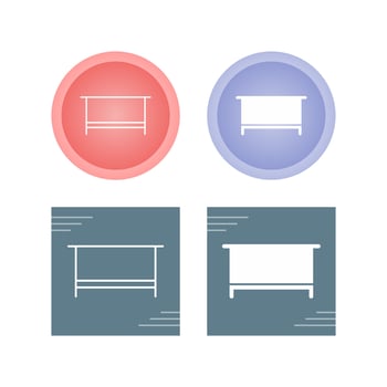 Simple Desk Vector Icon
