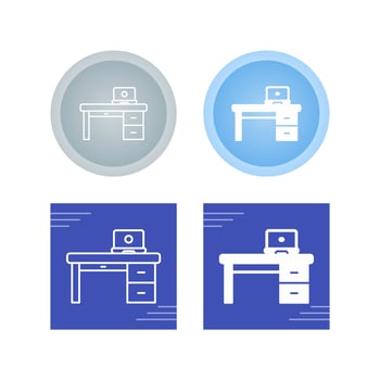 Office Desk Vector Icon