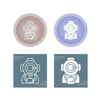 Diving Helmet Vector Icon