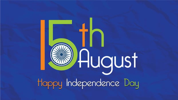 creative illustration for Indian independence day -15th august with Ashoka Wheel . illustration of Independence Day of India vector