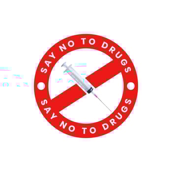 say no to drugs vector
