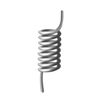 Metal steel spring detail with pins realistic illustration isolated. png
