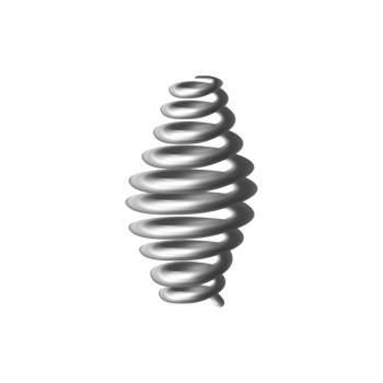 Spiral steel spring with compressed edges realistic illustration isolated. png