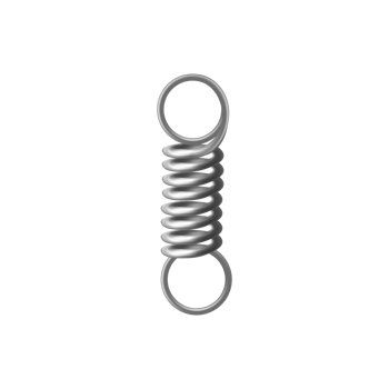 Tension Steel Spring 3d realistic illustration. Tensional metal coils, machine element, isolated. png
