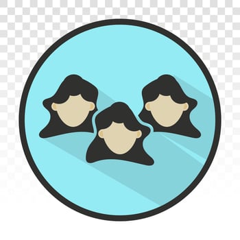 Group of people or group of users or friendship flat icon vector