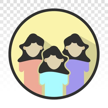 Group of people or group of users or friendship flat icon vector