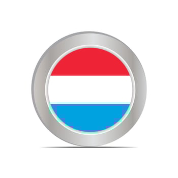 The national flag of Luxembourg is isolated in official colors. vector