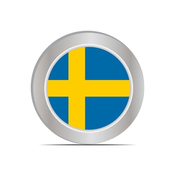 The Swedish national flag is isolated in official colors. vector