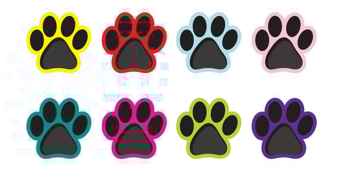 Dog or cat footprint icon on a white background vector
