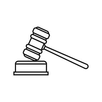 Lawyer gavel law firm icons vector