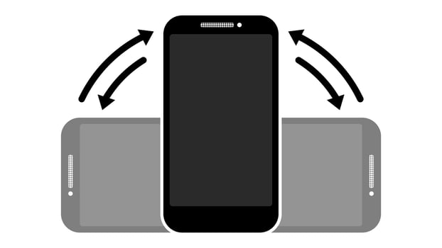 Rotate smart phone icon on a white background. flat design, mobile vector illustration elements for websites or mobile applications.
