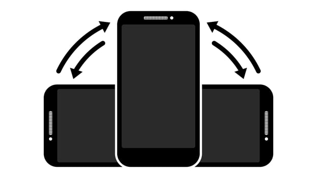 Rotate smart phone icon on a white background. flat design, mobile vector illustration elements for websites or mobile applications.