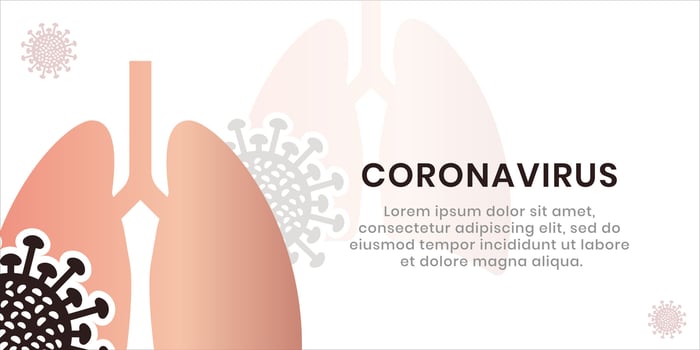 Coronavirus banners can be used to warn of the spread of disease vector