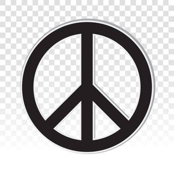 Peace sign icon for applications and websites vector
