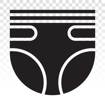 baby diapers or adult diaper or nappy flat icon for apps and websites vector