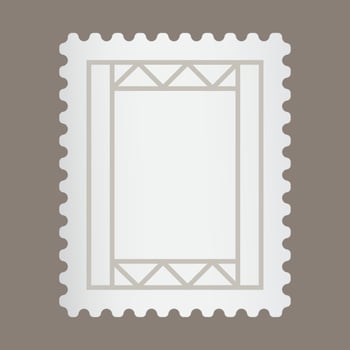 Blank postage stamp or letter stamp for apps or websites vector