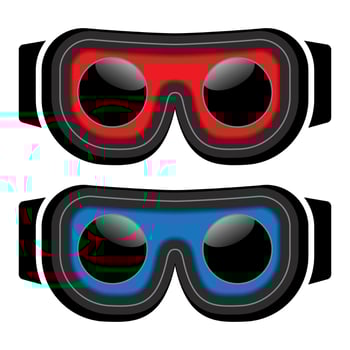 VR headset or virtual reality headset line art icon for apps or website vector