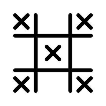 Tic Tac Toe Icon Vector Symbol Design Illustration