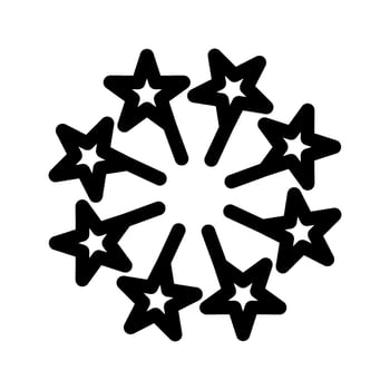 Shooting Stars Icon Vector Symbol Design Illustration