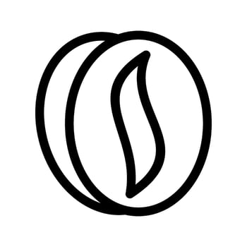 Coffee Bean Icon Vector Symbol Design Illustration