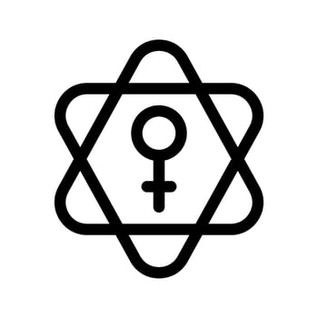 Venus Astrology Icon Vector Symbol Design Illustration