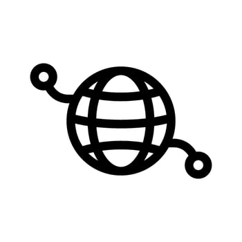 Global Network Icon Vector Symbol Design Illustration