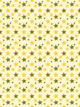 Seamless pattern with yellow stars on a yellow background. vector