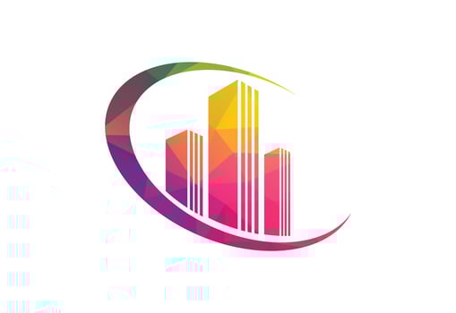 Low Poly and Real estate house logo design, Vector design concept