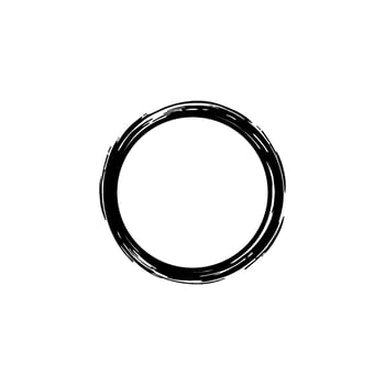 Zen Circle Icon Symbol. Aesthetic Circle Shape for Logo, Art Frame, Art Illustration, Website or Graphic Design Element. Vector Illustration