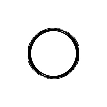 Zen Circle Icon Symbol. Aesthetic Circle Shape for Logo, Art Frame, Art Illustration, Website or Graphic Design Element. Vector Illustration