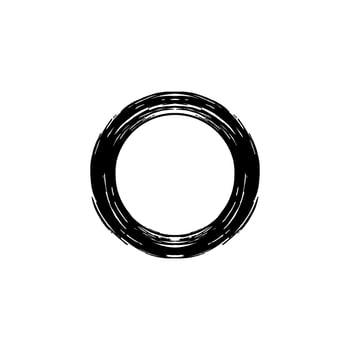 Zen Circle Icon Symbol. Aesthetic Circle Shape for Logo, Art Frame, Art Illustration, Website or Graphic Design Element. Vector Illustration