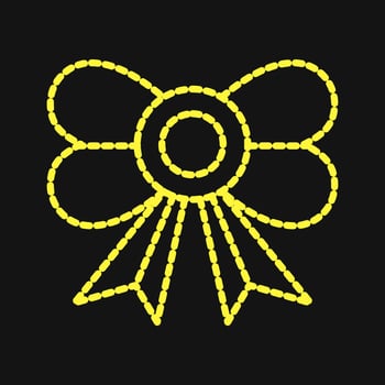 Icon bow. Indonesian independence day celebration elements. Icons in dotted style. Good for prints, posters, etc. vector