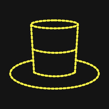 Icon hat. Indonesian independence day celebration elements. Icons in dotted style. Good for prints, posters, etc. vector
